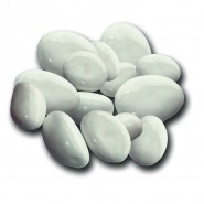 Bílé lesklé keramické kameny
