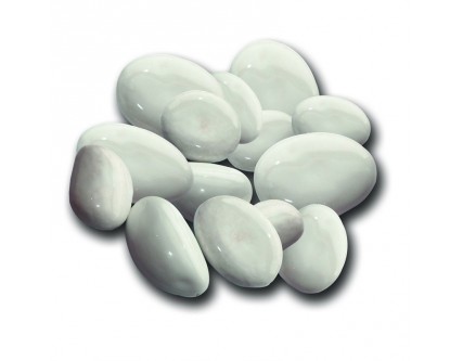 Bílé lesklé keramické kameny